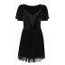 gothic style lace bubble sleeves embroidered dress nihaostyles clothing wholesale NSGYB99517