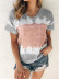 Color Matching Round Neck Short-Sleeved T-Shirt NSYHY106397