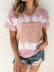 Color Matching Round Neck Short-Sleeved T-Shirt NSYHY106397