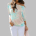 Tie Dye Round Neck Loose Long-Sleeved T-Shirt NSYHY106403