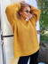 Suéter de cuello redondo de color sólido NSJXW106469