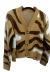 V-Neck Water Ripple Camouflage Knitted Cardigan NSJXW106471