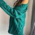 Solid Color Mid-Length Loose Twist Knit Cardigan NSJXW106476