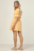 Square Neck Bubble Sleeve Short Dress NSHM106582