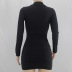 solid color long-sleeved pit strip sheath dress nihaostyles clothing wholesale NSQMG106783