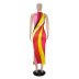 Printed Sleeveless Round Neck Tight-Fitting Dress NSQMG106784