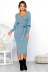 split V-neck lace-up long-sleeved dress nihaostyles wholesale clothes NSSYV106797