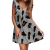 V-Neck Leopard Print Dress NSYHY106869