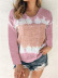 Loose Color Matching Printed Round Neck Long-Sleeved T-Shirt NSYHY106892