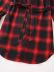 Lace-Up Long-Sleeved Plaid Loose Shirt Dress NSXFL107174