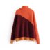 Mohair Knit High Neck Color Matching Sweater NSXFL107188