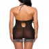 See-Through Lace Stitching Tight-Fitting Halter Sexy Lingerie NSFQQ107265