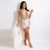 Hollow Shrink Halterneck Prom Sheath Dress With Pantie NSCYF107351