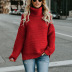 thick line long-sleeved high neck pullover sweater nihaostyles clothing wholesale NSSYV107445