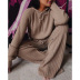 pit strap loose long-sleeved hoodie trousers set nihaostyles clothing wholesale NSSYV107446