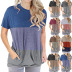 Color Matching Round Neck Loose Short Sleeve T-Shirt NSYHY107476
