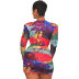 V-Neck Bohemian Style Print Loose Dress NSXHX107629