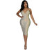 V-Neck Sequin Prom Slip Dress NSXHX107642