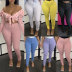 solid color slim high stretch trousers NSGYY107739