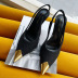 Color Matching Pointed Toe Hollow High-Heel Shoes NSSO107776