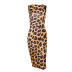chaleco con estampado de leopardo halter vestido midi ajustado NSFLY107852