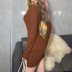 Solid Color Long-Sleeved V-Neck Button Slim-Fit Knitted Dress NSSS108064