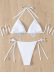Sequined Hanging Decorations Lace-Up Split Bikini 2 Piece Set NSZO108194