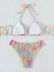 Multicolor Strappy Split Bikini 2 Piece Set NSZO108200