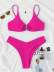 Solid Color Sling Rings Split Bikini 2 Piece Set NSZO108202