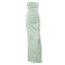 Satin Tube Top Slit Pleated Dress NSLBK108300