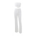 Fish Bone Tube Top Solid Color Top Wide-Leg Pants 2 Piece Suit NSLBK108303