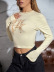 Solid Color Round Neck Long Sleeve Cotton T-Shirt NSYML108383