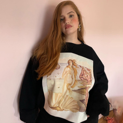 Three-dimensional Character Oil Painting Style Printing Thick Sweatshirt NSXE108416