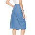 Stitching Irregular Split Denim Skirt NSHPH108451