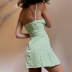 V-Neck Floral Printed Backless Slip Sheath Dress NSXE108810