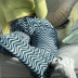 Pantalones de pierna ancha rectos sueltos de cintura alta con patrón de cebra NSXE108820