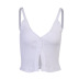 Knitted Deep V-Neck Solid Color Camisole NSXE108824