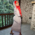 Solid Color Slim Hooded Long-Sleeved Dress NSHTL99691
