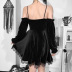 Gothic Style Long Sleeve Lace Lolita Slip Dress NSGYB99721