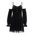 Gothic Style Long Sleeve Lace Lolita Slip Dress NSGYB99721