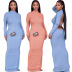 Round Neck Strapless Threaded Slim Dress Multicolors NSQYT99913