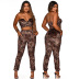Sexy Leopard Printed Tube Top 2 Piece Set NSMYF100020