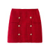 High-Waist Double-Breasted Woolen Suit Skirt NSAM109151