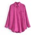 Long-Sleeved Candy Color Pocket Shirt NSAM109162