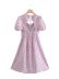 Floral Short Sleeve Lace-Up Dress NSAM109301