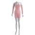 Solid Color Tube Top Strap Long-Sleeved Sheath Dress NSHWM109365