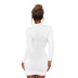Solid Color High Collar Long Sleeves Sheath Dress NSHWM109369