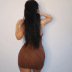 Solid Color Sleeveless Backless Slim Dress NSKKB109409