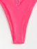Solid Color Hollow Single Shoulder Split Swimwear 2 Piece Set NSZO109454