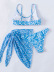 Printed Sling Split Swimwear Three-Piece Set NSZO109460